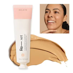 HALEYS Re-set Full Coverage Matte Foundation, VEGAN   CRUELTY-FREE, Oil-Free Liquid Foundation with Double-Dose Pigments for Long-Lasting, Smooth, Natural Finish for Sensitive, Acne-Prone Skin (4.3)