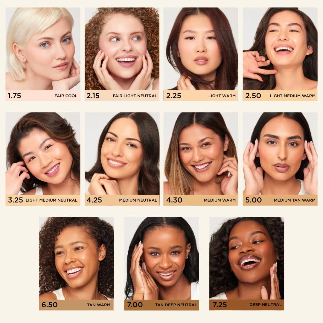 HALEYS Re-form Luminous Skin Foundation, VEGAN   CRUELTY-FREE, Blurs, Conceals, Blendable, Buildable Med-to-Full Coverage, Weightless, Oil-free, All-Day Wear, Hyaluronic Acid, All skin types (7.0)