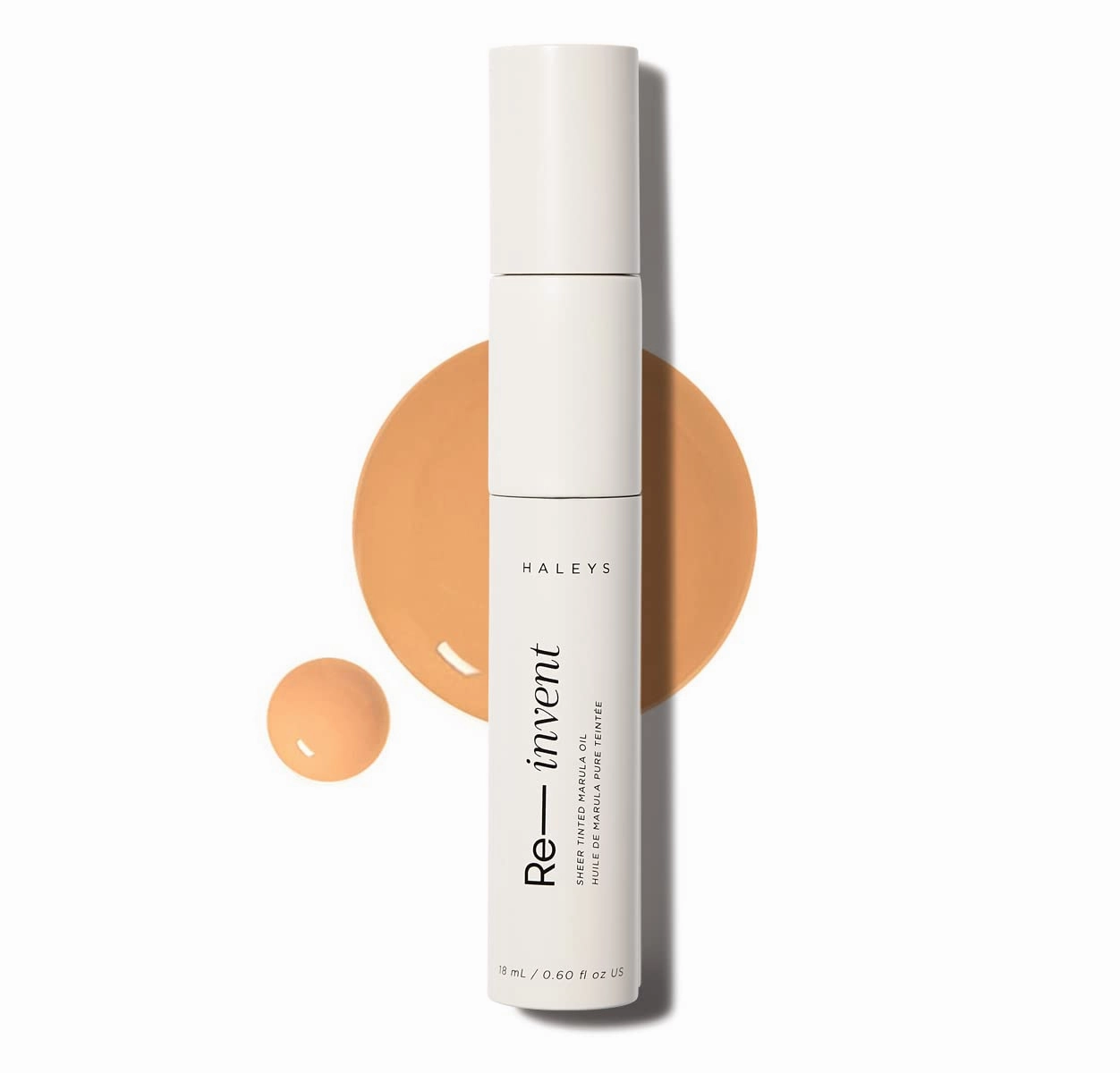 HALEYS Re-invent Sheer Tinted Marula Oil (Medium/Tan Neutral), Skin Tint, Tinted BB Moisturizer, Tinted Foundation, Face Oil, Hydrate Skin, Flexible Shades, Low to Med Coverage, For All Skin Types