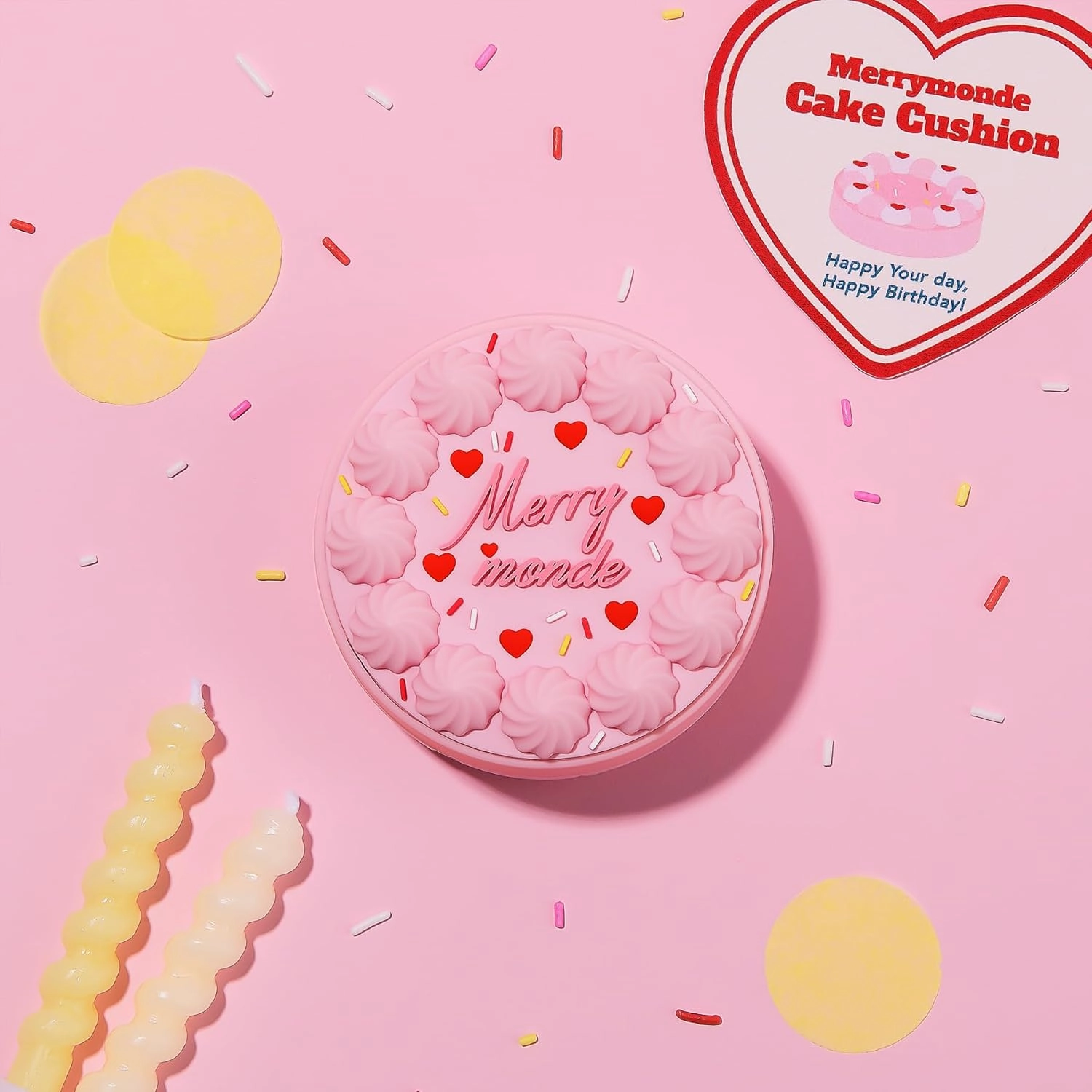 Happy Your Day Cushion, SPF40 PA  , Full Coverage, Pore Blurring, Hydrating Makeup, Korean Cushion Foundation with – Includes Puff & Refill (03 Sand, 1 Count)