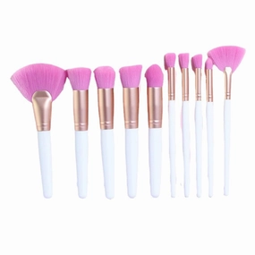 HBJWOV 10 pieces of makeup brush set, full set of powder eye shadow, powder blusher brush, beauty tools