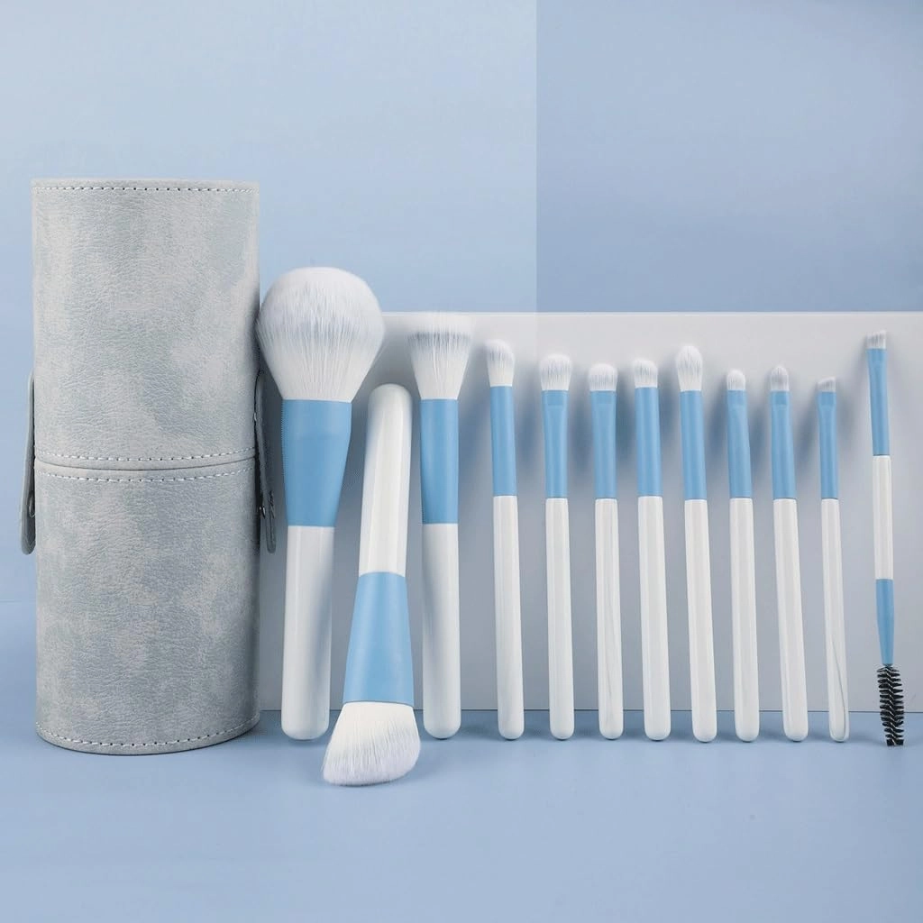 HBJWOV 12 Pieces of Makeup Brush Set Beginner's Full Set of Soft Hair Powder Eye Shadow Beauty Brush Makeup Tools