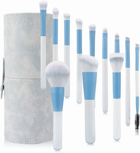 HBJWOV 12 Pieces of Makeup Brush Set Beginner's Full Set of Soft Hair Powder Eye Shadow Beauty Brush Makeup Tools