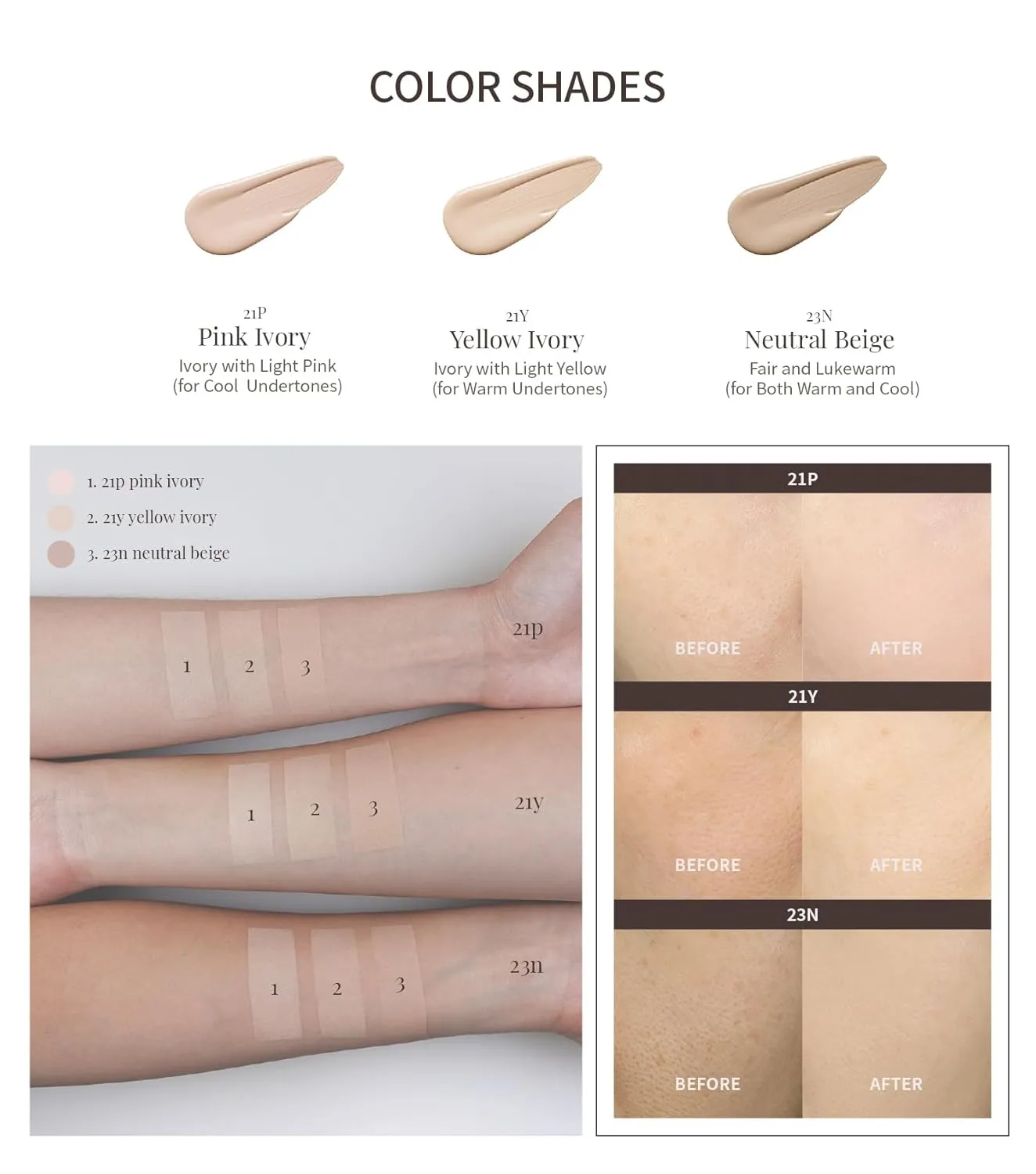 Heart Percent Dote on Mood Layer Cushion SPF 50 /PA    with Refill, Satin Glow Silky Flawless Finish Full Coverage Advanced Skincare Foundation (#21Y)