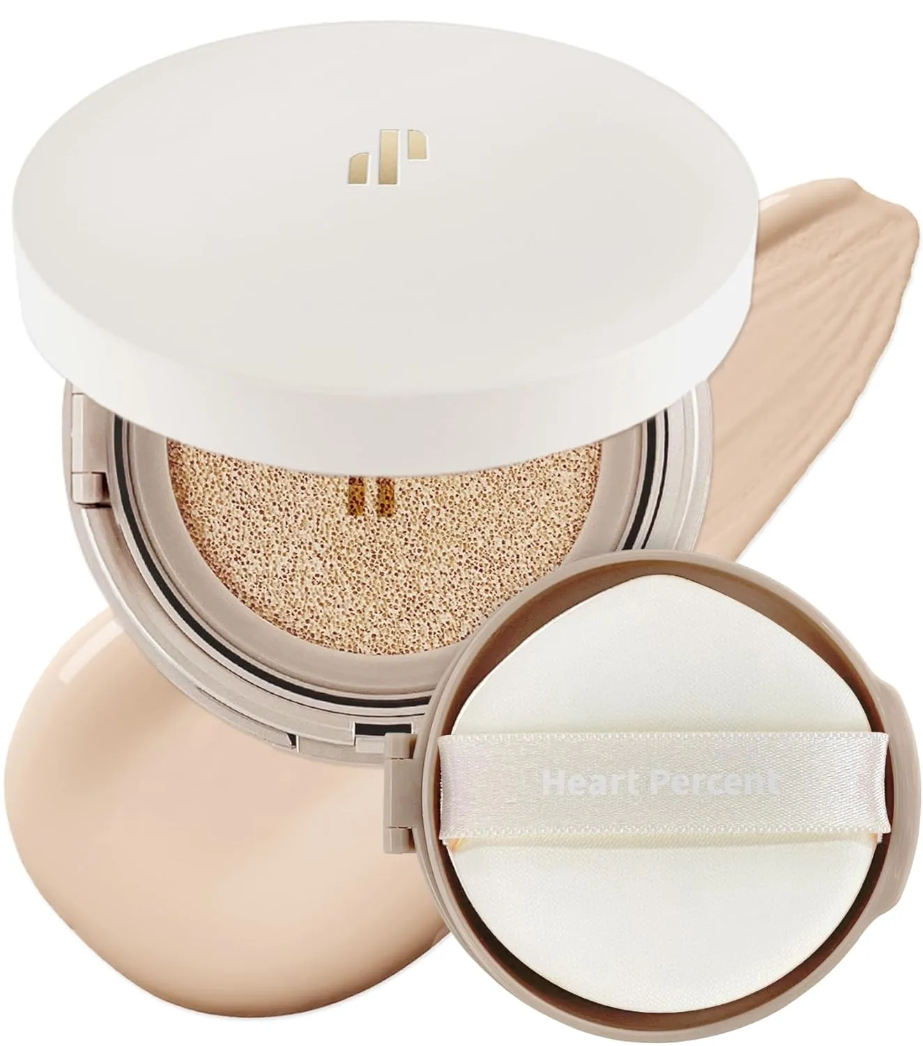 Heart Percent Dote on Mood Layer Cushion SPF 50 /PA    with Refill, Satin Glow Silky Flawless Finish Full Coverage Advanced Skincare Foundation (#21Y)