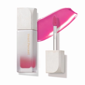 Heart Percent Dote On Mood Pure Glow Tint, Watery & Lightweight Moisturizing Lip Stain Long Lasting Liquid Lipstick 6.8g, #10. Fuchsia Pink