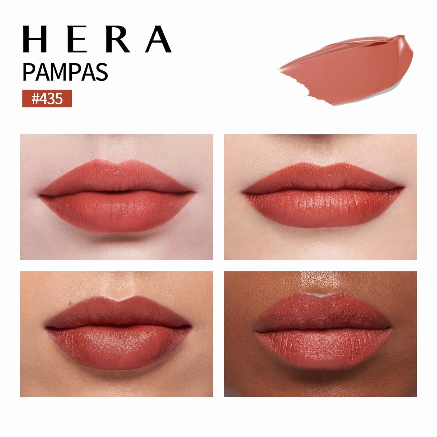 HERA Matte lip Tint, Smooth and Moisturizer Lipstick, Jennie Picked Nourishing Liquid Lip Stick by Amorepacific (PAMPAS, Powder Matte Lip Tint)
