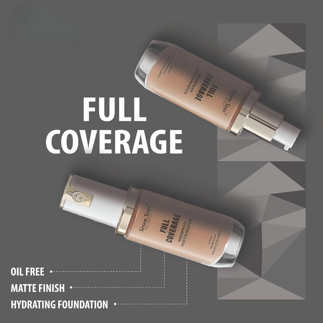 High Coverage Perfect Radiance Foundation for Flawless Finish Face Makeup, Super Stay Professional Waterproof Full Base Foundation for Oily Dry All Skin Women (Nude)