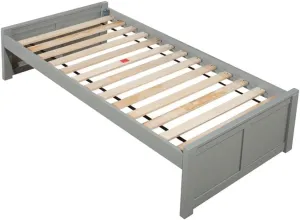 Hillsdale Furniture Pulse Full Solid Wood Platform Bed Gray