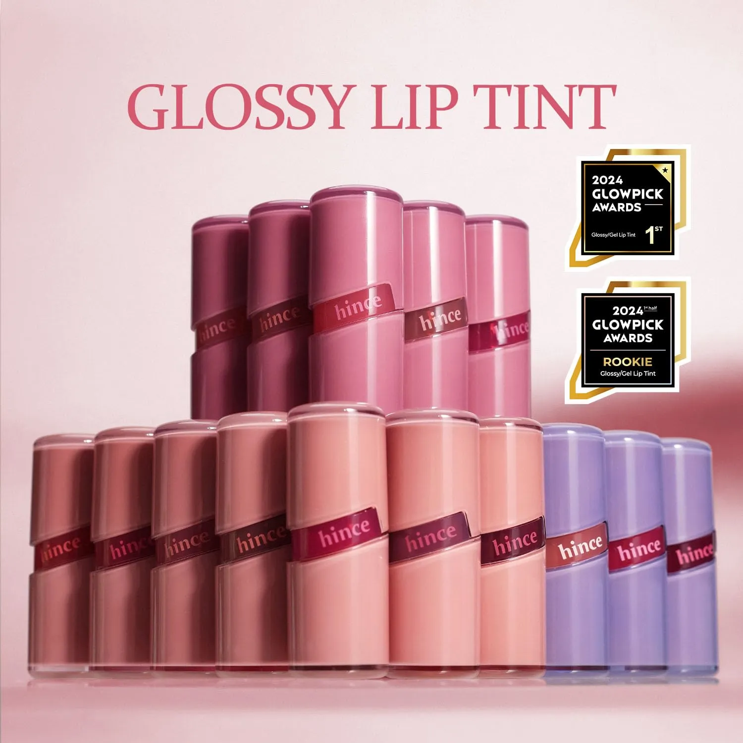 HINCE Raw Glow Gel Tint - Glossy Dewy Lip Tint, Non-Sticky & Long Wearing Lip Gloss for Natural Glass Glow, Moisturizing Liquid Lipstick, Vegan, 0.13 fl.oz. (RAW GRAPE, 06)