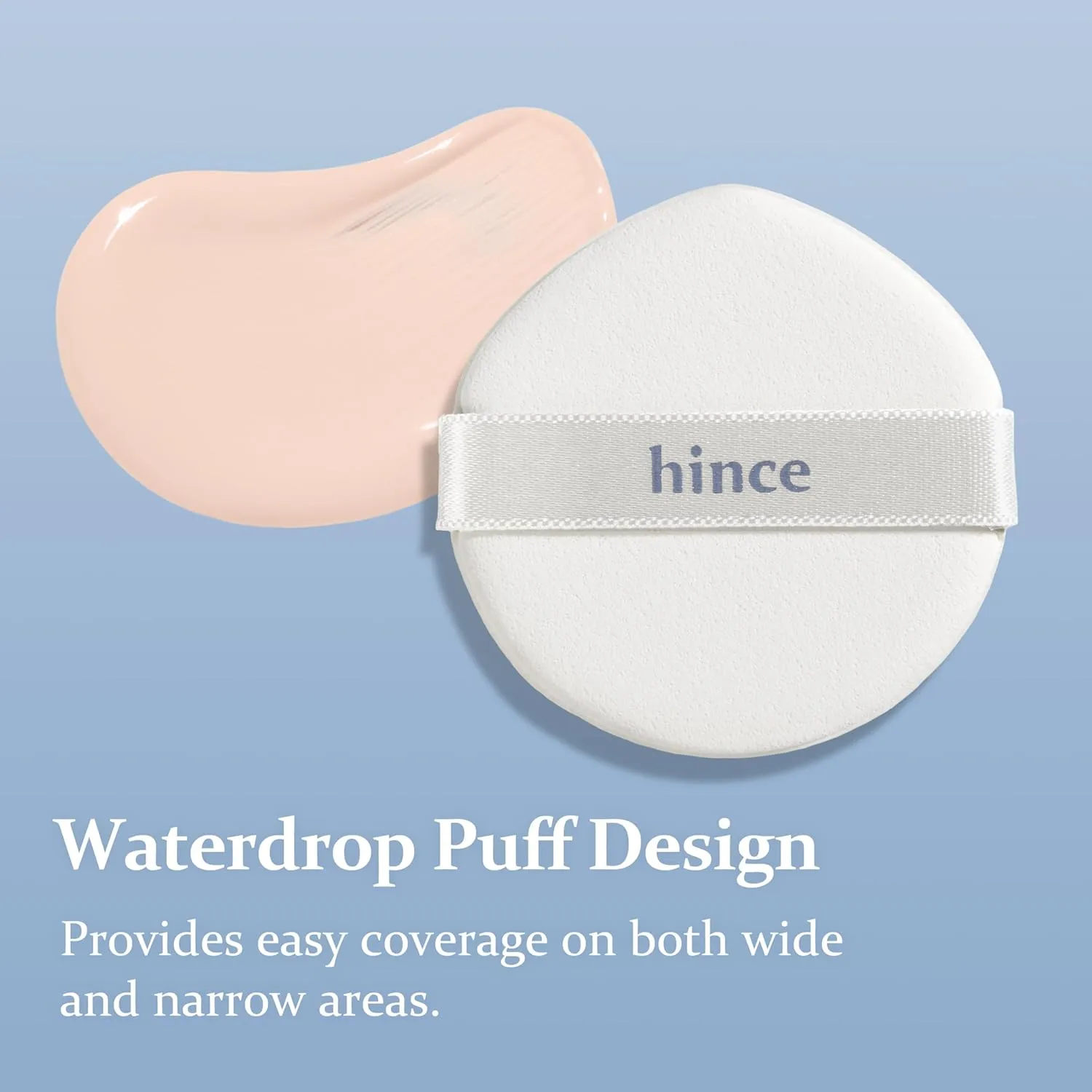 hince Second Skin Mesh Matte Cushion - 12g, Natural Coverage, Semi Matte Finish, Flawless Coverage, 24hr Long Lasting, Korean Cushion Foundation, Blue Cushion (IVORY, 21)