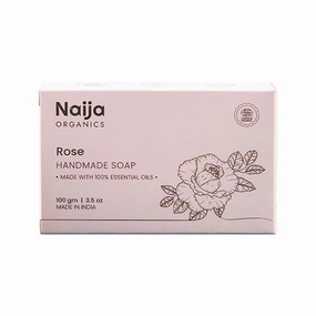 HN Na!ja Organics Rose Bath Soap - ECOCERT Certified - Aromatic and Moisturizing for All Skin Types | [100gm]