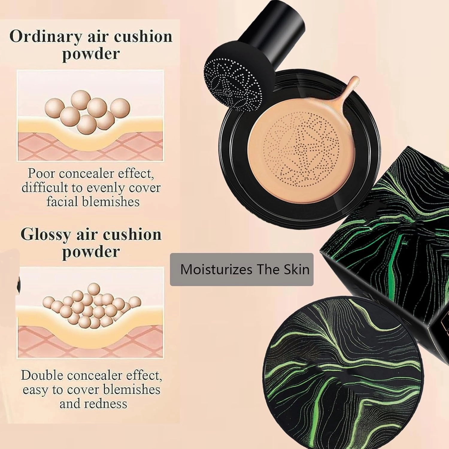 Honey And Pine- Honey And Pine Cc Cream, Honey & Pine Makeup, Honey And Pine Air Cushion Cc Cream, Honey And Pine Foundation, Moisture Cushion For Dark Circles (Natural Dark skin, One size)