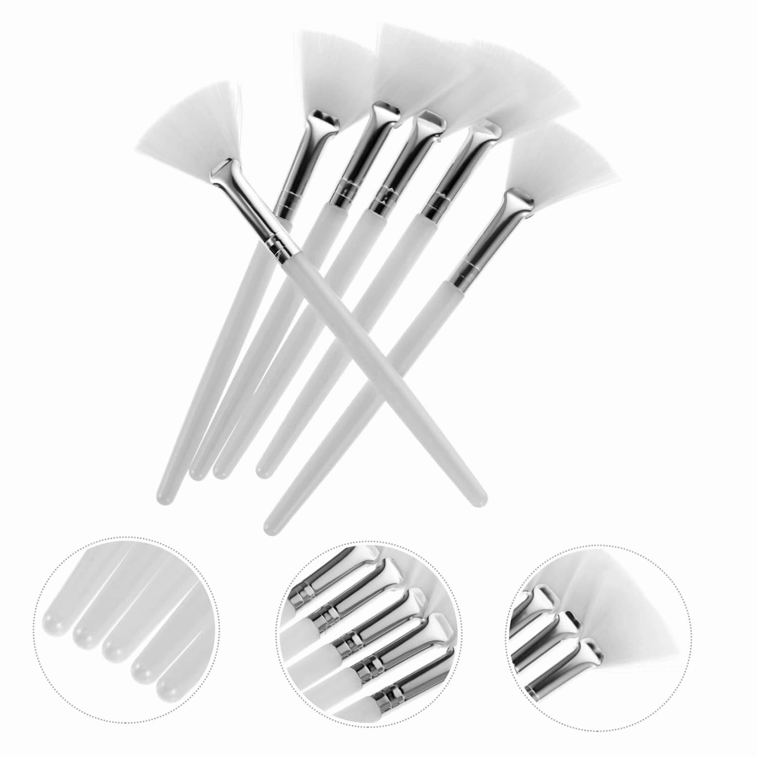Housoutil 12pcs Ergonomic Facial Mask Brushes for Skin Treatment Precision Applicator for Makeup Supplies for Smooth Coverage and Waste Reduction