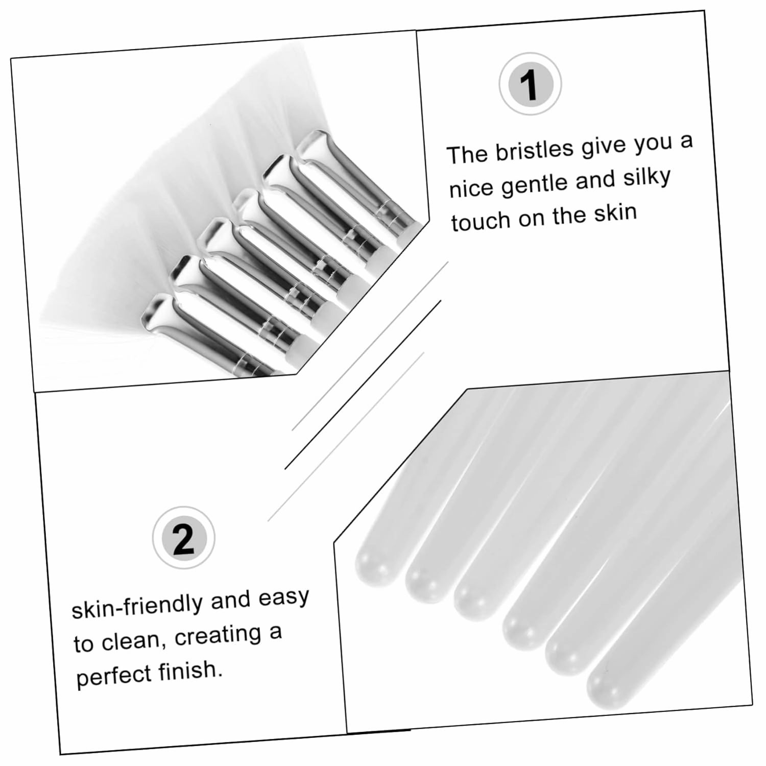 Housoutil 12pcs Ergonomic Facial Mask Brushes for Skin Treatment Precision Applicator for Makeup Supplies for Smooth Coverage and Waste Reduction