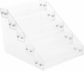 Housoutil 1pc Acrylic Storage Box Clear Nail Lipgloss Lip Gloss Stand Lipstick Stand Lifter Make up
