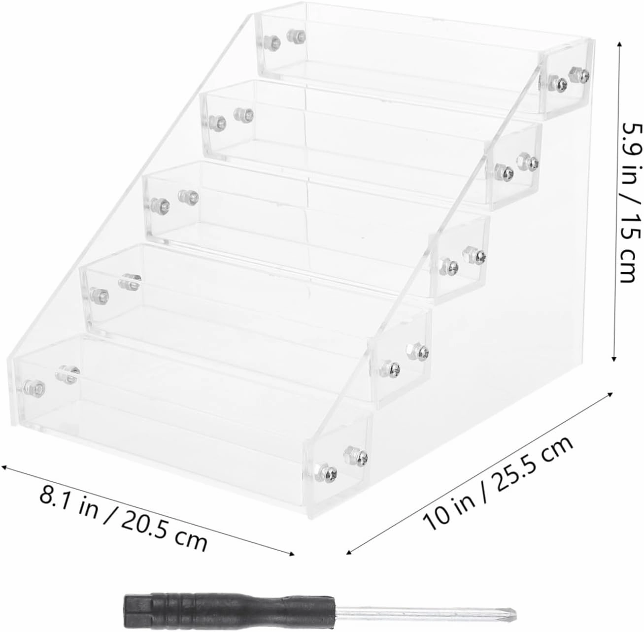 Housoutil 1pc Acrylic Storage Box Clear Nail Lipgloss Lip Gloss Stand Lipstick Stand Lifter Make up