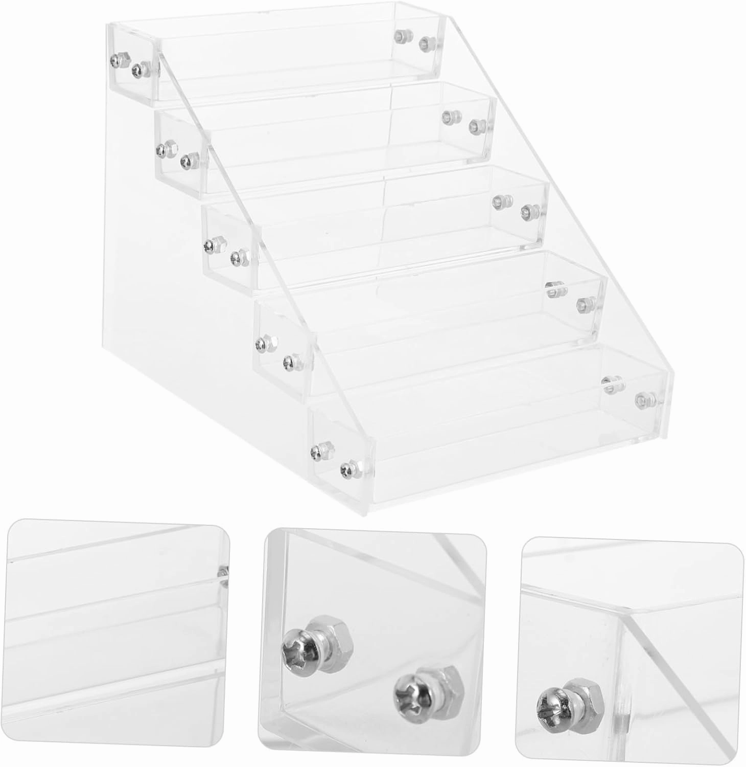 Housoutil 1pc Acrylic Storage Box Clear Nail Lipgloss Lip Gloss Stand Lipstick Stand Lifter Make up