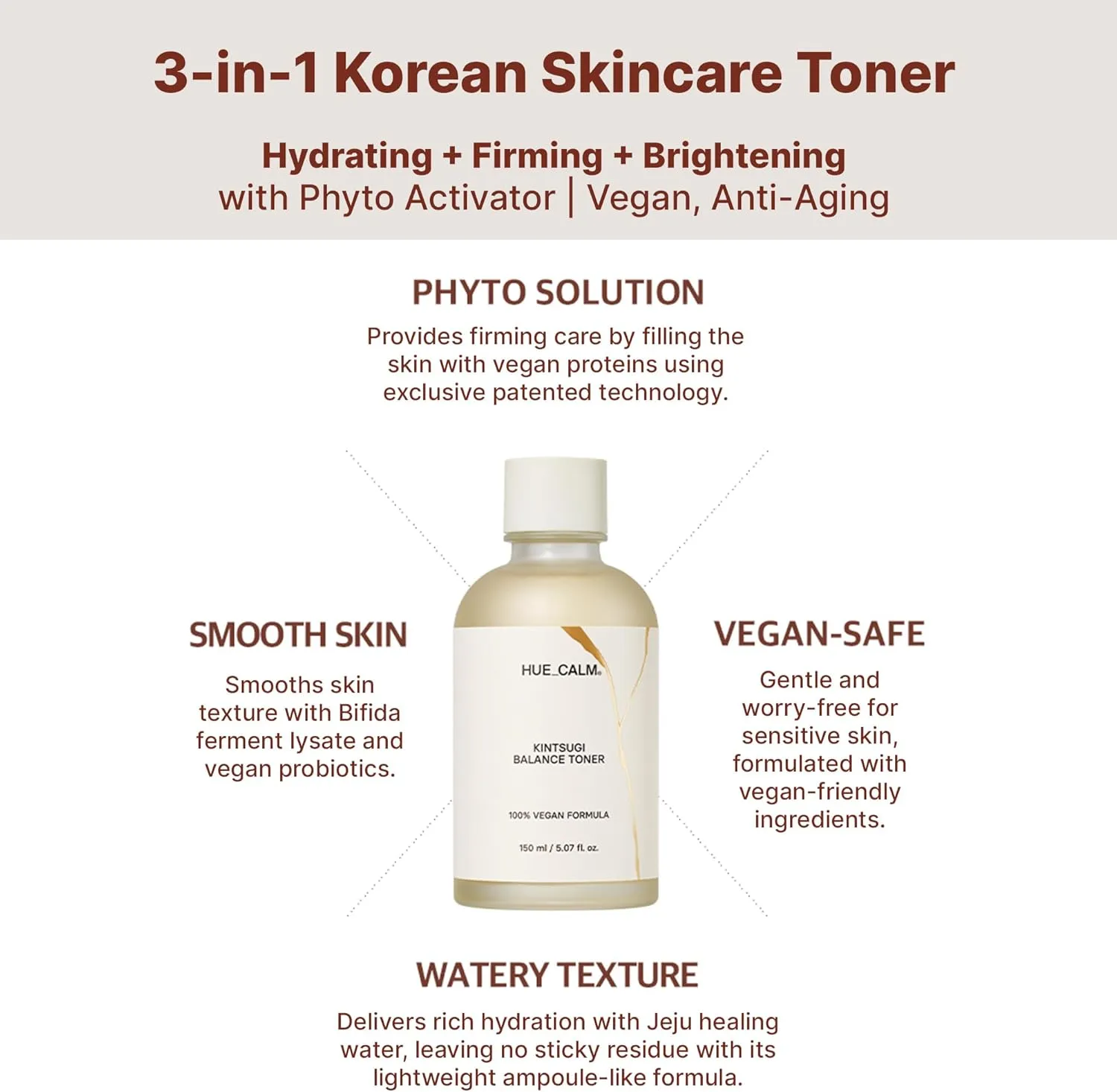Hydrating & Firming Korean Skincare Toner – Phyto Firming Activator with Niacinamide & Jeju Extracts | Vegan, Anti-Aging, Pore Control, Dark Spot Treatment Essence