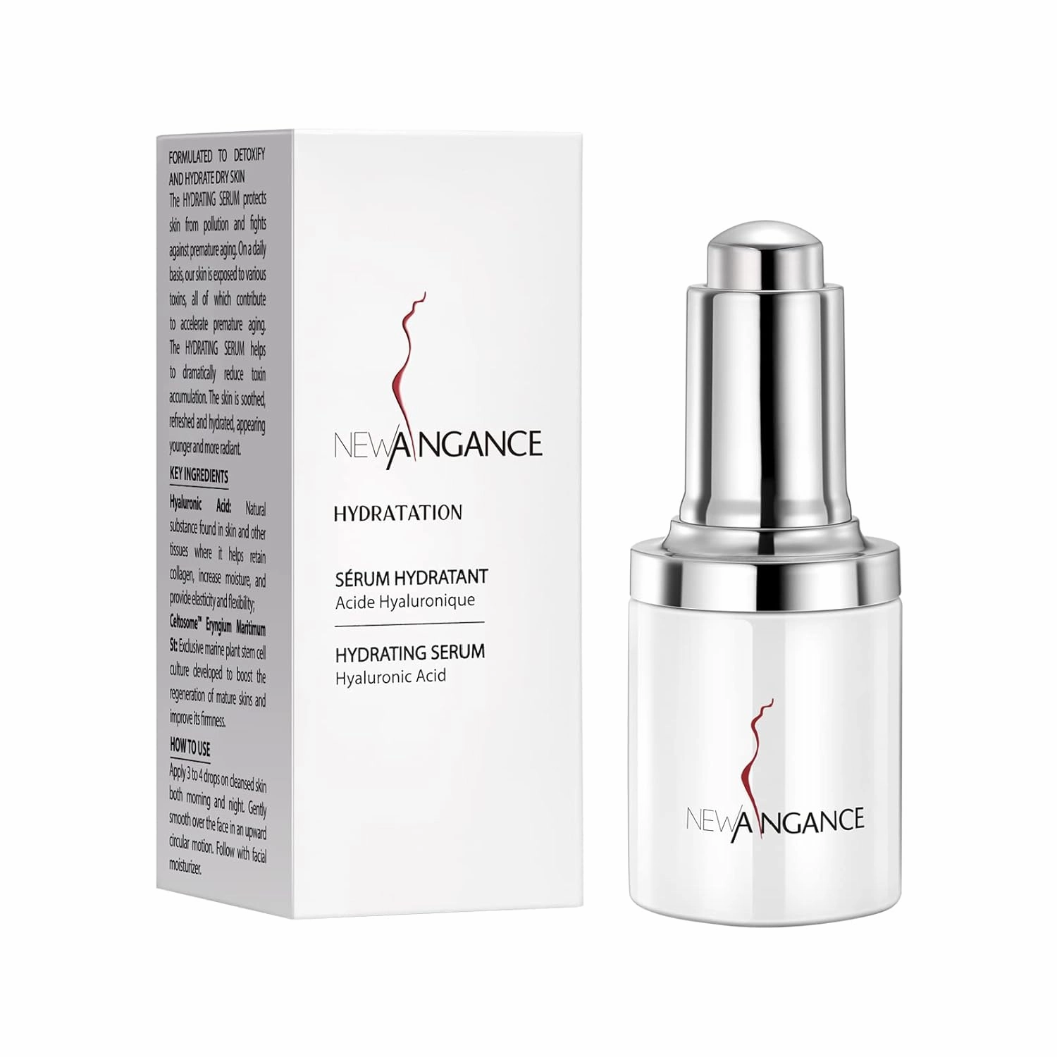 Hydrating Serum Hyaluronic Acid for Face Sooth Skin and Relieve Premature Oxidation Intense Moisturizing Effect for All Skin Types, 1 Fl Oz