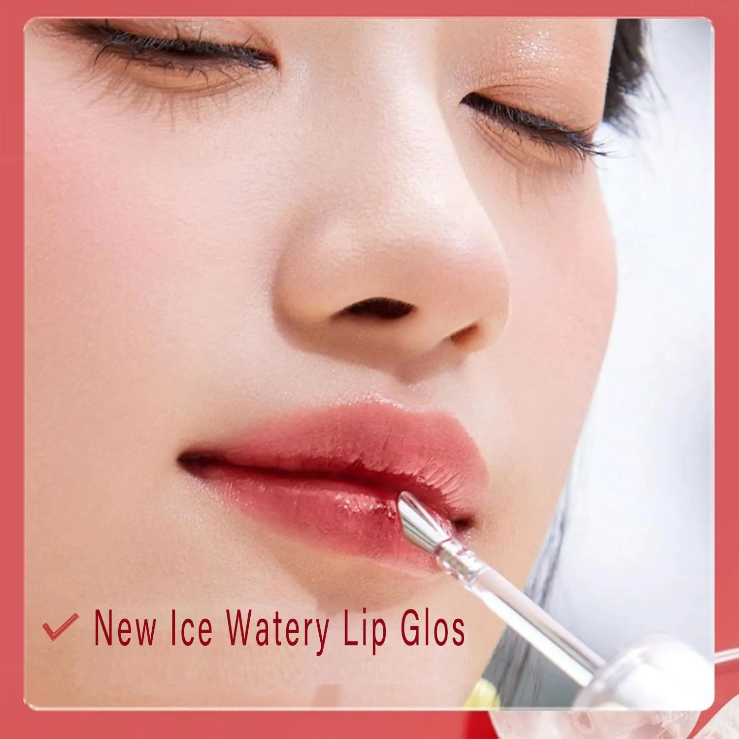 Ice Watery Lip Gloss,Mirror Tea Light Lip Glaze,Glasting Water Gloss,Lip Gloss Metal Applicator, Lip Hydrating Non-sticky Lip Gloss,Moisturizing Lip Oil No Sticky (11, 1pcs)