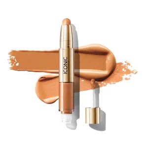 ICONIC LONDON Radiant Concealer & Brightening Duo | Creamy Liquid   Brightening Crayon Dual Ended Concealer, Cruelty Free, Vegan Makeup