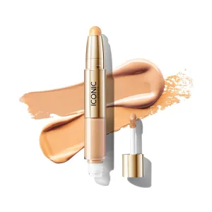 ICONIC LONDON Radiant Concealer & Brightening Duo | Creamy Liquid   Brightening Crayon Dual Ended Concealer, Cruelty Free, Vegan Makeup