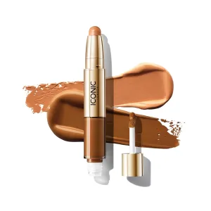 ICONIC LONDON Radiant Concealer & Brightening Duo | Creamy Liquid   Brightening Crayon Dual Ended Concealer, Cruelty Free, Vegan Makeup