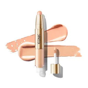 ICONIC LONDON Radiant Concealer & Brightening Duo | Creamy Liquid   Brightening Crayon Dual Ended Concealer, Cruelty Free, Vegan Makeup