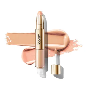 ICONIC LONDON Radiant Concealer & Brightening Duo | Creamy Liquid   Brightening Crayon Dual Ended Concealer, Cruelty Free, Vegan Makeup