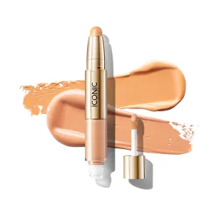 ICONIC LONDON Radiant Concealer & Brightening Duo | Creamy Liquid   Brightening Crayon Dual Ended Concealer, Cruelty Free, Vegan Makeup