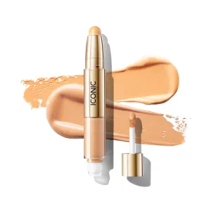 ICONIC LONDON Radiant Concealer & Brightening Duo | Creamy Liquid   Brightening Crayon Dual Ended Concealer, Cruelty Free, Vegan Makeup