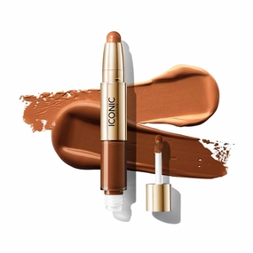 ICONIC LONDON Radiant Concealer & Brightening Duo | Creamy Liquid   Brightening Crayon Dual Ended Concealer, Cruelty Free, Vegan Makeup