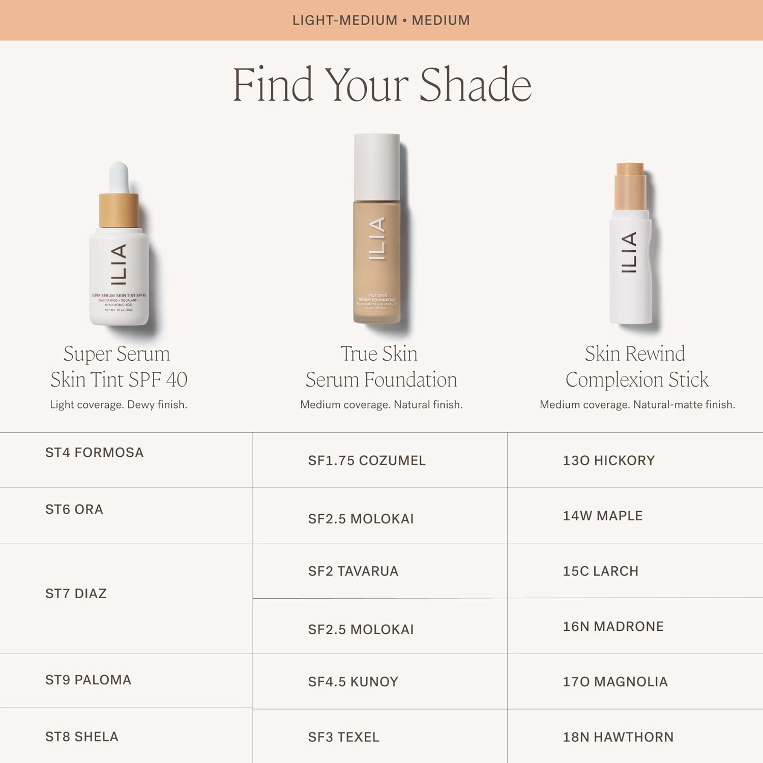 ILIA - Skin Rewind Complexion Stick - Foundation   Concealer   Skincare | Non-Toxic, Vegan, Cruelty-Free, Clean Makeup (17O - Magnolia, 0.35 oz | 10 g)
