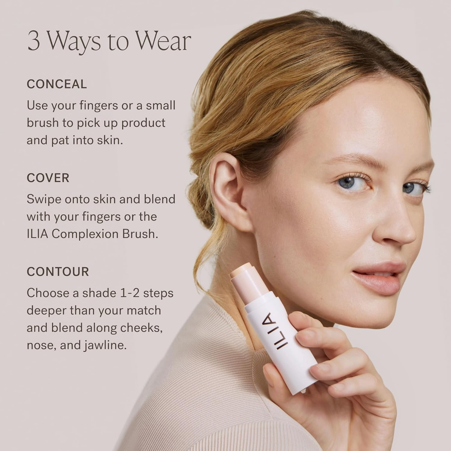 ILIA - Skin Rewind Complexion Stick - Foundation   Concealer   Skincare | Non-Toxic, Vegan, Cruelty-Free, Clean Makeup (17O - Magnolia, 0.35 oz | 10 g)