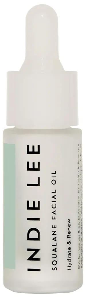 Indie Lee 100% Squalane Oil - Travel Size Daily Face Oil & Hydrating Moisturizer for Dry Skin, Fine Lines and Wrinkles - Even Skin Tone, Brighten & Improve Texture - Facial Oil for All Skin Types - TSA Approved Travel Skincare (10ml)