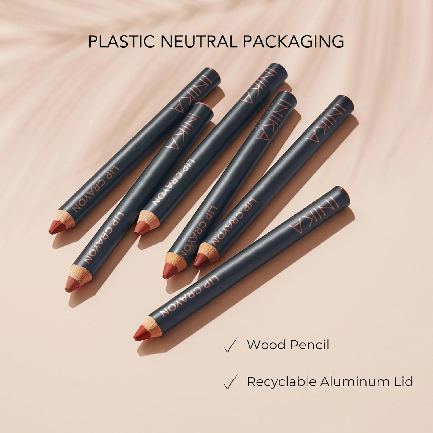 INIKA Organic Long Lasting Lipstick Crayon with Vegan Lipstick and Organic Lip Liner, Hypoallergenic, Cruelty-Free, Matte Finish, Enriched with Vitamin E and Coconut Oil, Deep Plum, 3 g