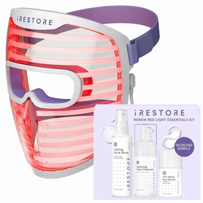 iRestore Illumina LED Face Mask & Skincare Set: Calming Spray, Hydrating Cleanser & Anti-Aging Serum for Vibrant, Radiant Skin