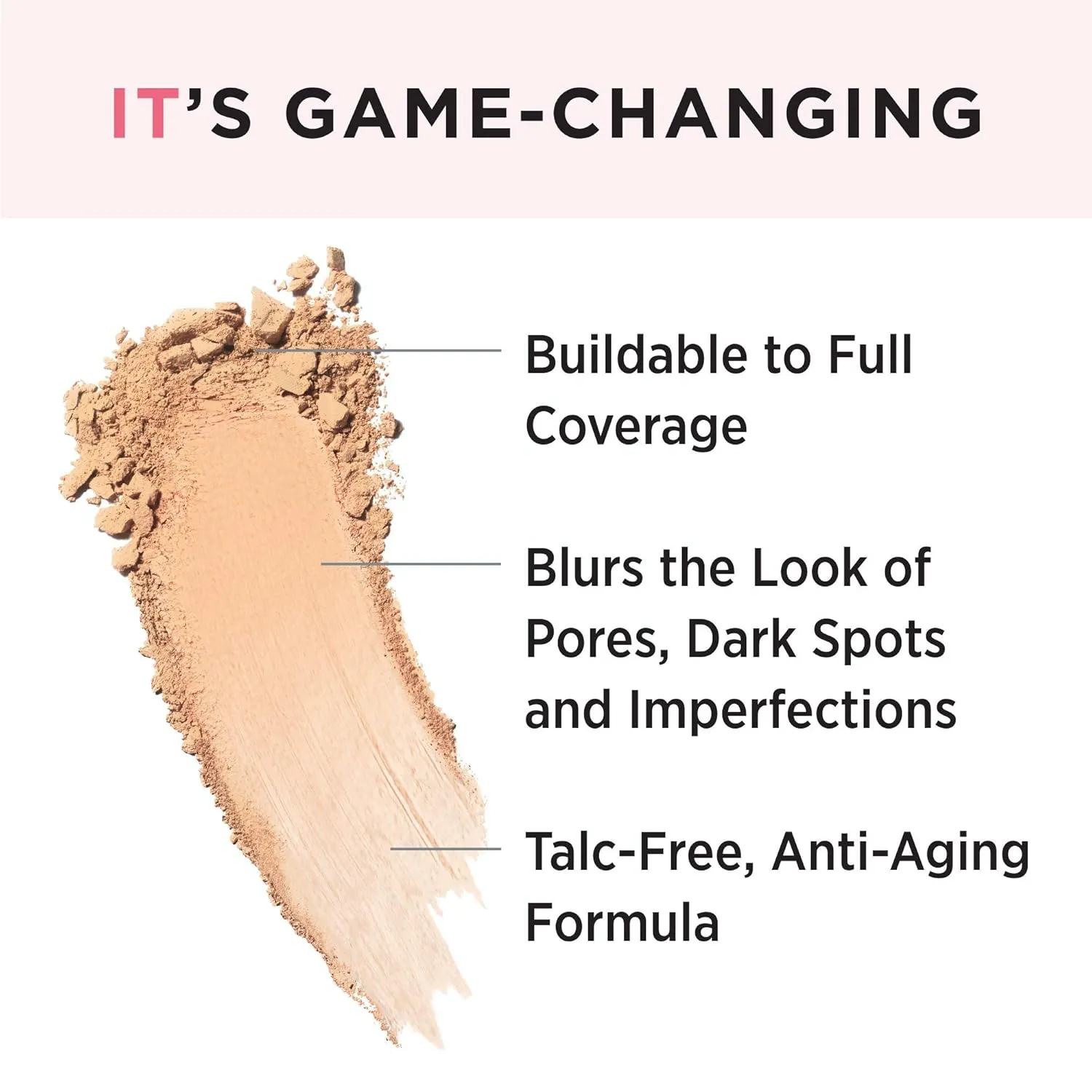 IT Cosmetics CC  Airbrush Perfecting Powder Foundation - Buildable Full Coverage Of Pores & Dark Spots - Hydrating Face Makeup with Hydrolyzed Collagen & Niacinamide - 0.33 Oz