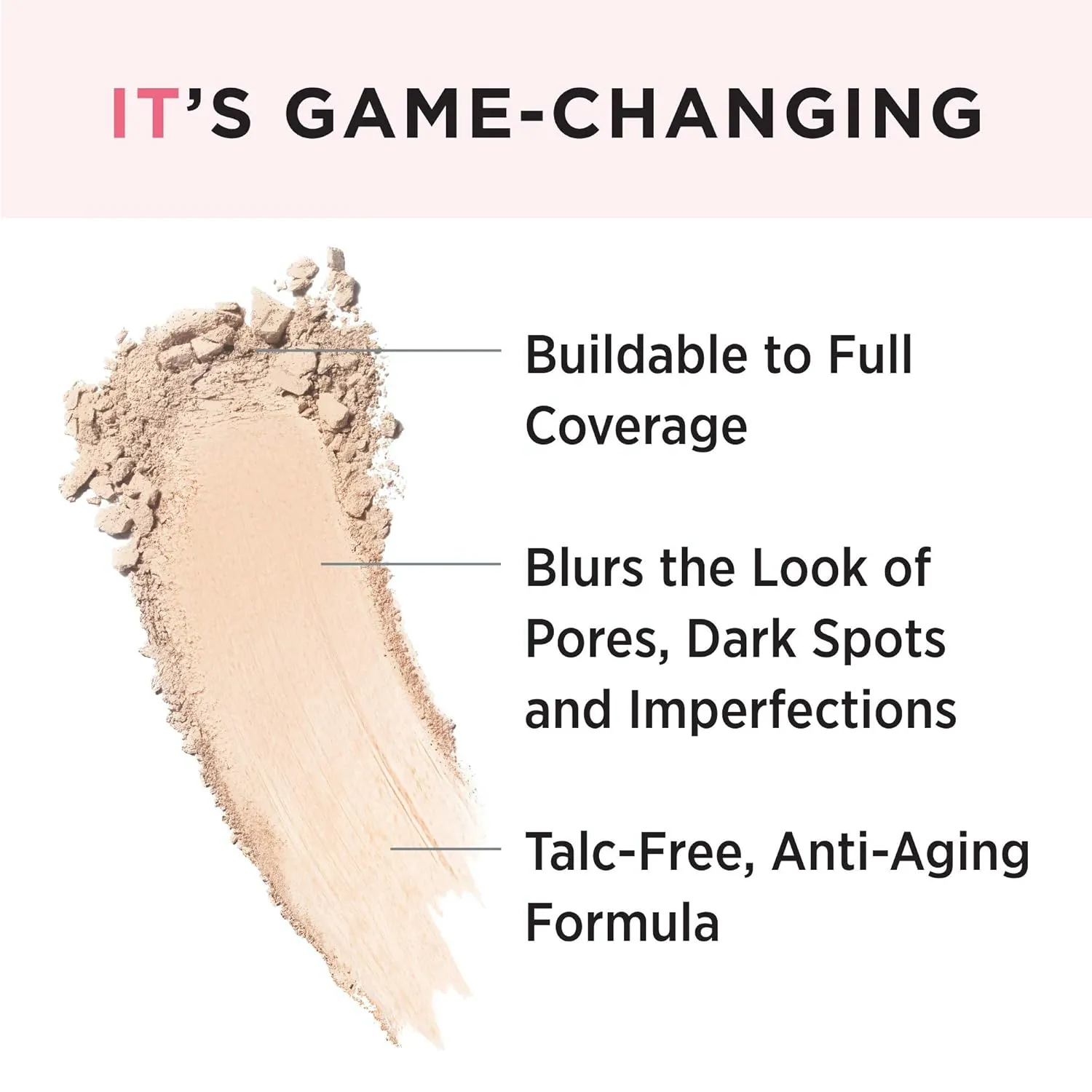 IT Cosmetics CC  Airbrush Perfecting Powder Foundation - Buildable Full Coverage Of Pores & Dark Spots - Hydrating Face Makeup with Hydrolyzed Collagen & Niacinamide - 0.33 Oz