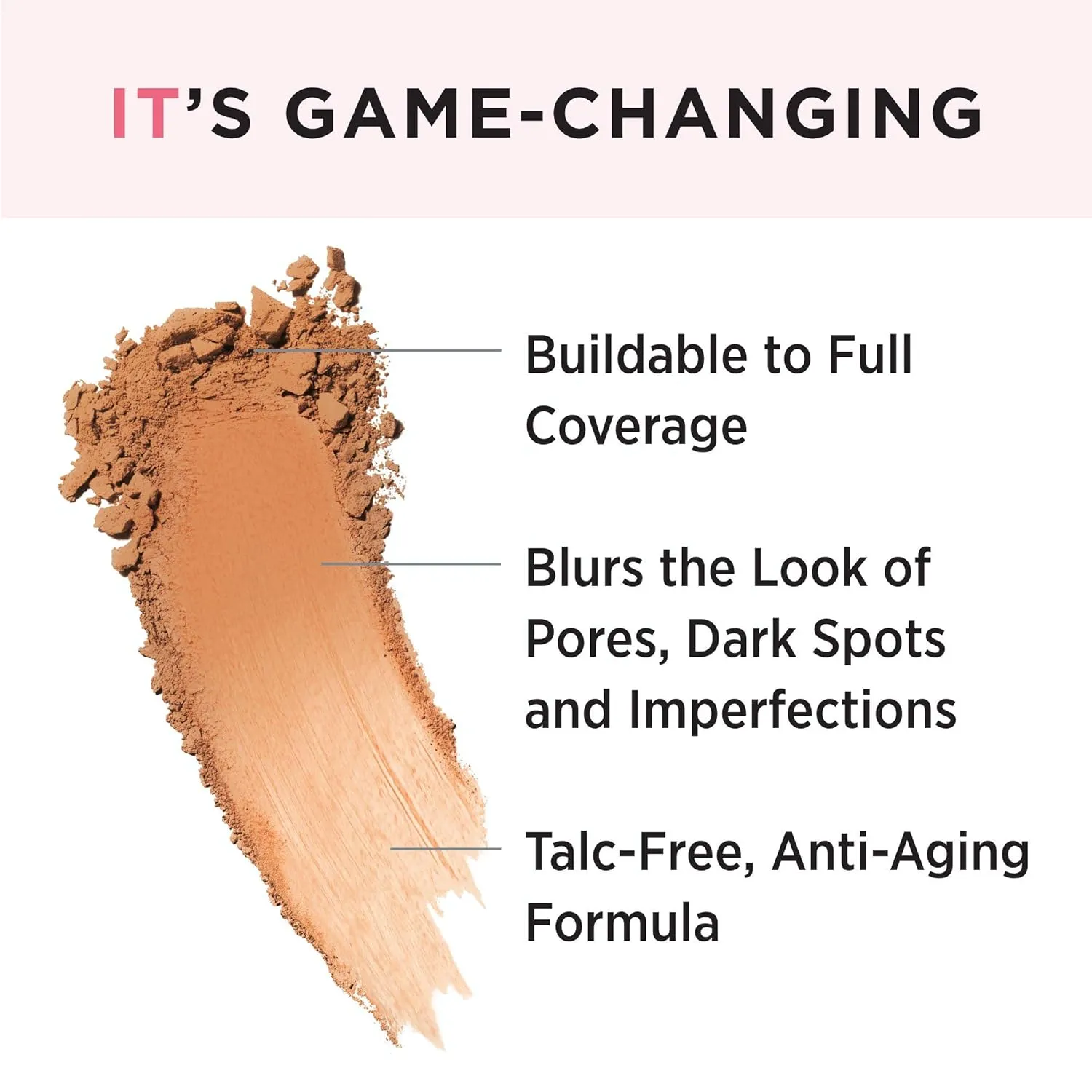 IT Cosmetics CC  Airbrush Perfecting Powder Foundation - Buildable Full Coverage Of Pores & Dark Spots - Hydrating Face Makeup with Hydrolyzed Collagen & Niacinamide - 0.33 Oz