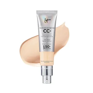 IT Cosmetics Your Skin But Better CC  Cream - Color Correcting Cream, Full-Coverage Foundation, Hydrating Serum & SPF 50  Sunscreen - Natural Finish - 1.08 fl oz