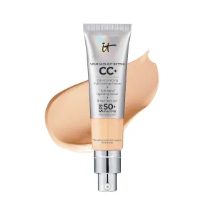 IT Cosmetics Your Skin But Better CC  Cream - Color Correcting Cream, Full-Coverage Foundation, Hydrating Serum & SPF 50  Sunscreen - Natural Finish - 1.08 fl oz
