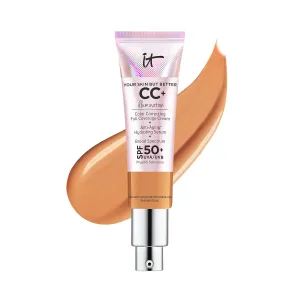 IT Cosmetics Your Skin But Better CC  Cream Illumination - Color Correcting Cream, Full-Coverage Foundation, Hydrating Serum & SPF 50  Sunscreen Radiant Finish 1.08 fl oz