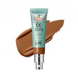 IT Cosmetics Your Skin But Better CC  Cream Travel Size - Color Correcting Cream, Full-Coverage Foundation, Hydrating Serum & SPF 50  Sunscreen - Natural Finish - 0.4 fl oz