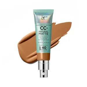 IT Cosmetics Your Skin But Better CC  Cream Travel Size - Color Correcting Cream, Full-Coverage Foundation, Hydrating Serum & SPF 50  Sunscreen - Natural Finish - 0.4 fl oz