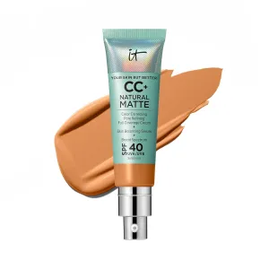 IT Cosmetics Your Skin But Better CC  Cream Travel Size - Color Correcting Cream, Full-Coverage Foundation, Hydrating Serum & SPF 50  Sunscreen - Natural Finish - 0.4 fl oz
