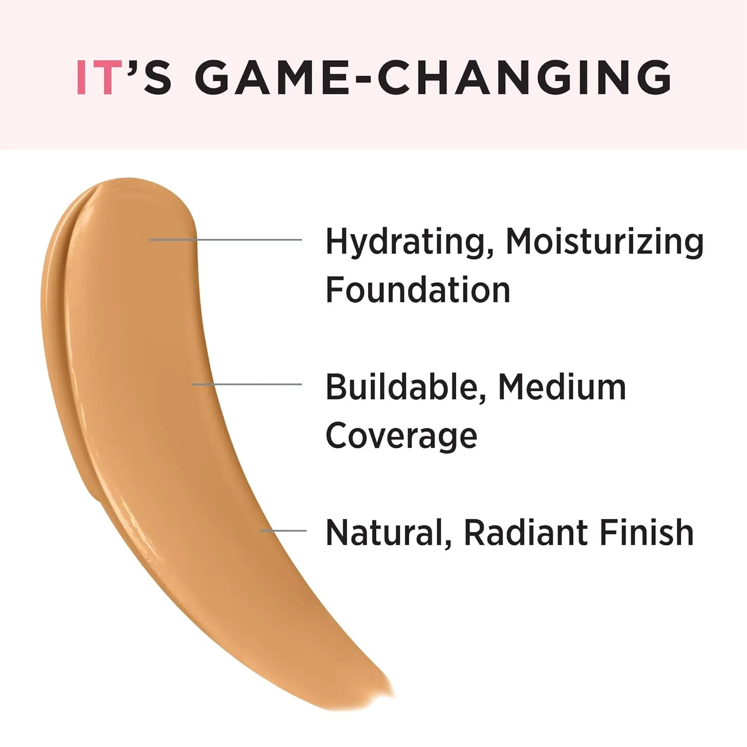 IT Cosmetics Your Skin But Better Foundation   Skincare - Hydrating Medium Buildable Coverage - Minimizes Pores & Imperfections - Natural Radiant Finish - With Hyaluronic Acid - 1.0 fl oz