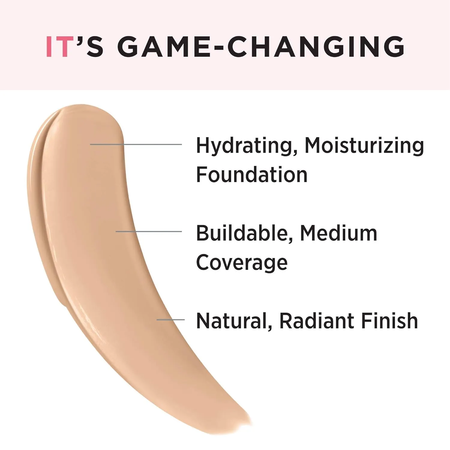 IT Cosmetics Your Skin But Better Foundation   Skincare - Hydrating Medium Buildable Coverage - Minimizes Pores & Imperfections - Natural Radiant Finish - With Hyaluronic Acid - 1.0 fl oz