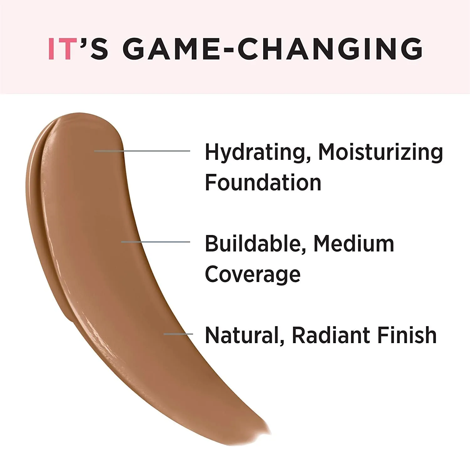 IT Cosmetics Your Skin But Better Foundation   Skincare - Hydrating Medium Buildable Coverage - Minimizes Pores & Imperfections - Natural Radiant Finish - With Hyaluronic Acid - 1.0 fl oz